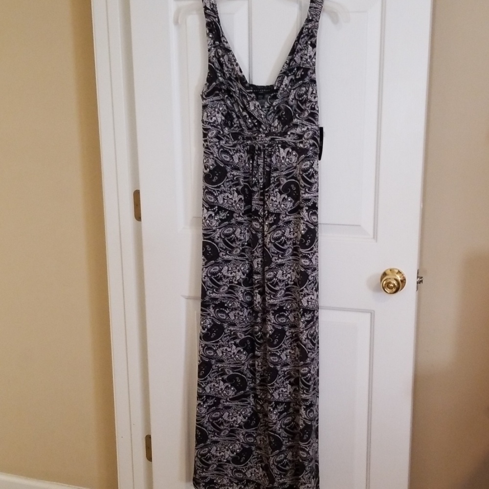Black and white paisley dress